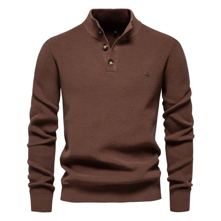 Konrad Men's Premium Button-Detail Pullover – Classic Knit Style
