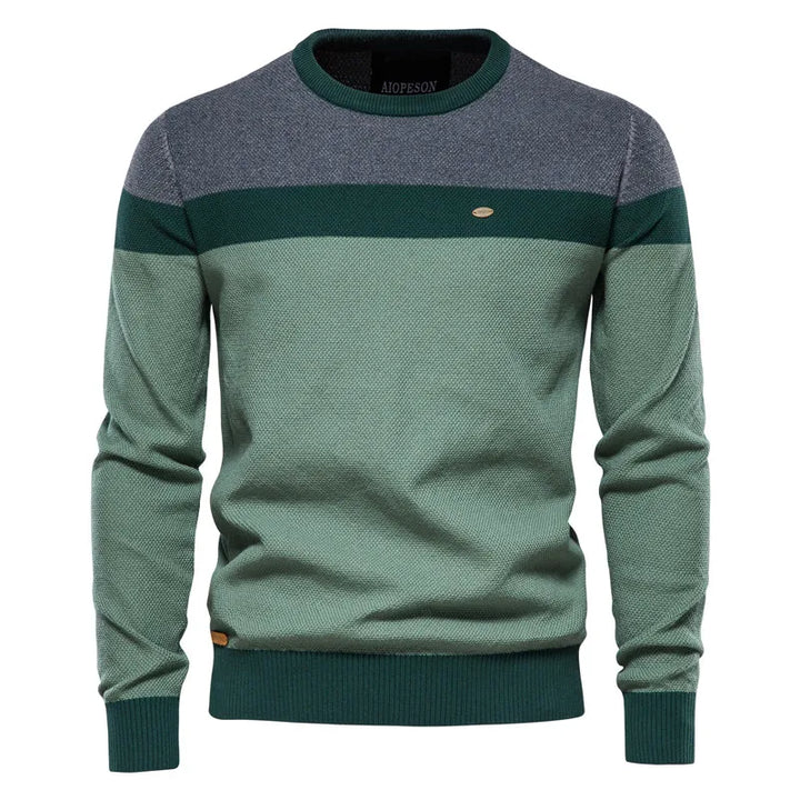 Norwin Men's Knit Jacket with Crew Neck, Soft Cotton Comfort