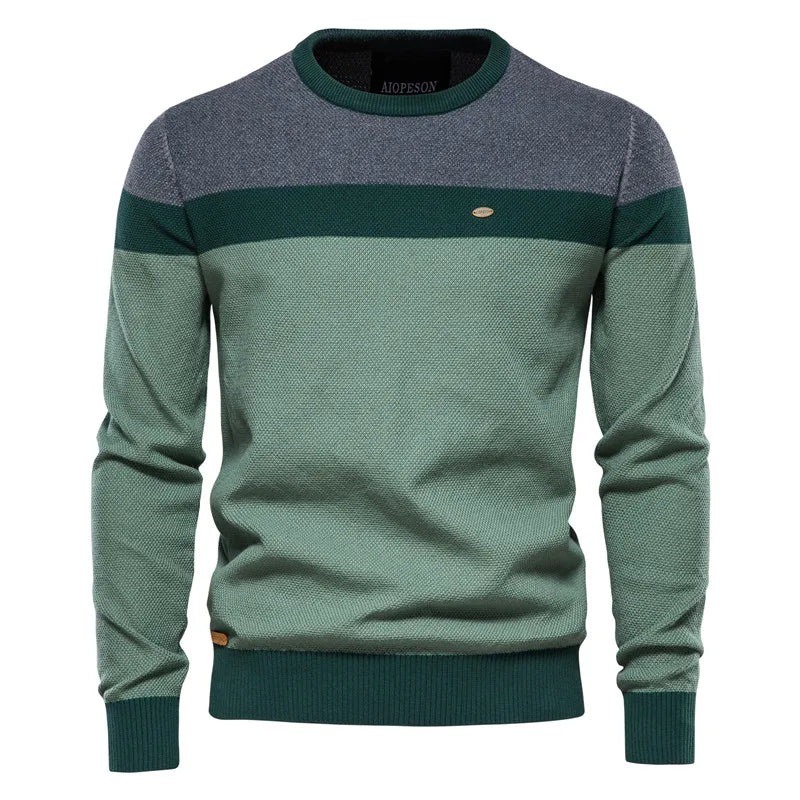 Norwin Men's Knit Jacket with Crew Neck, Soft Cotton Comfort