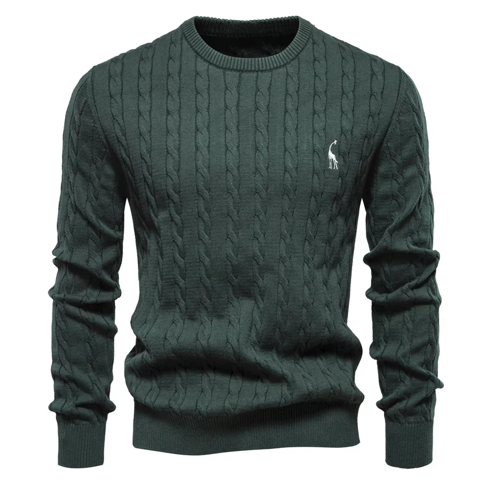 Falkner Strickmodern Herrenpullover Classic Cable Knit Sweater for Men