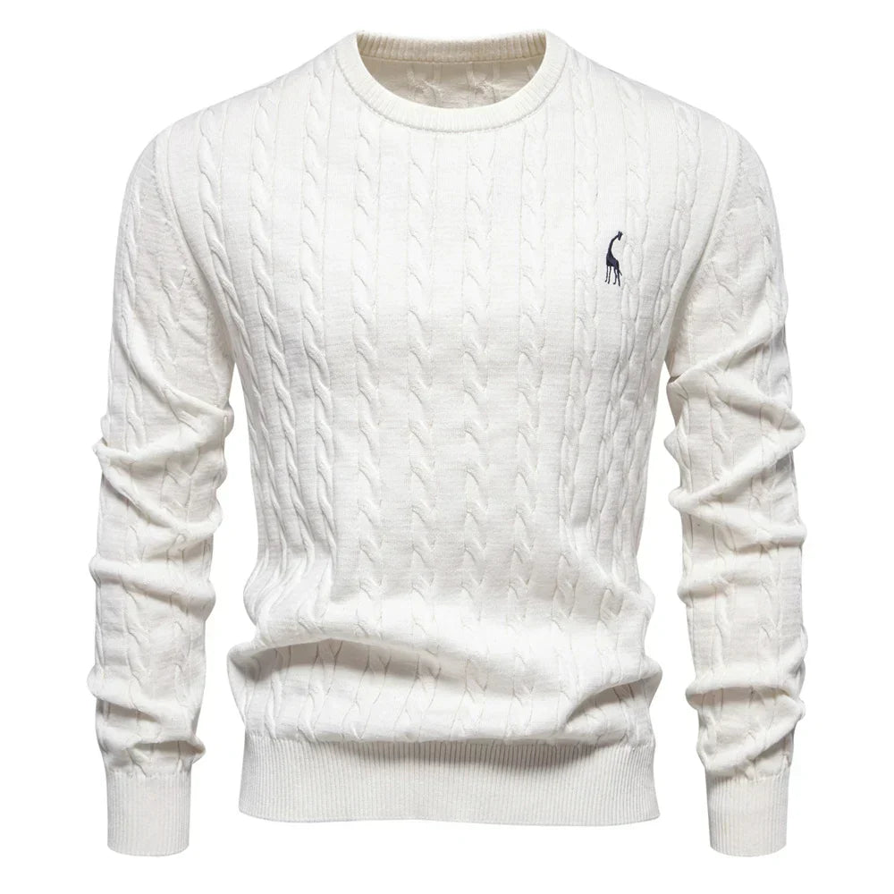 Falkner Strickmodern Herrenpullover Classic Cable Knit Sweater for Men