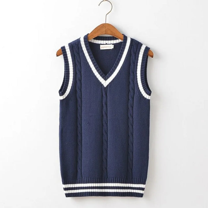 V NECK KNIT VEST