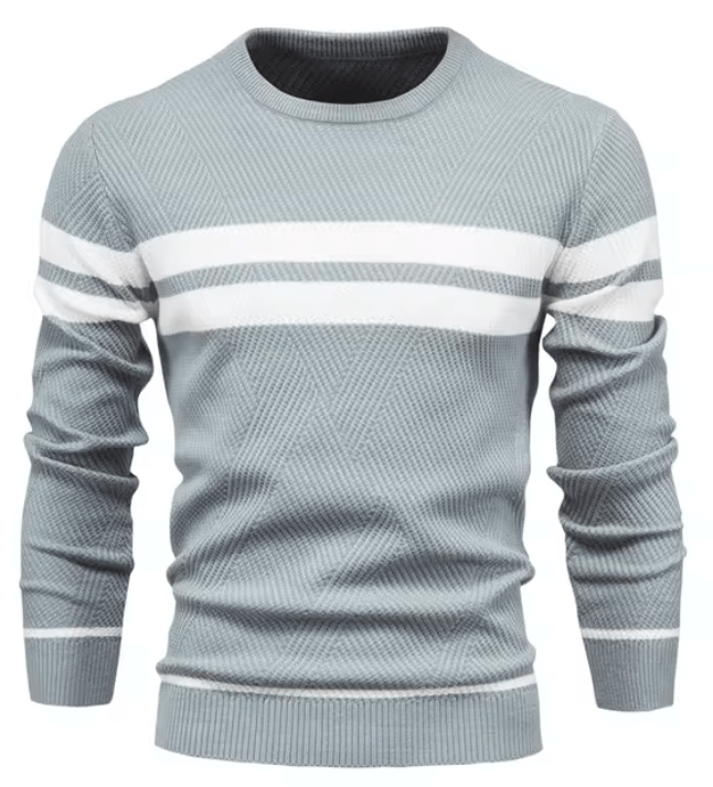 Berengar Men's Pullover – Herringbone Slim-Fit modern elegant max. Comfort