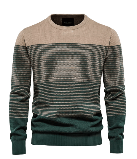 Ekkehard Men's Pullover – Robust Style, Ultra-Soft Cotton, Slim Fit