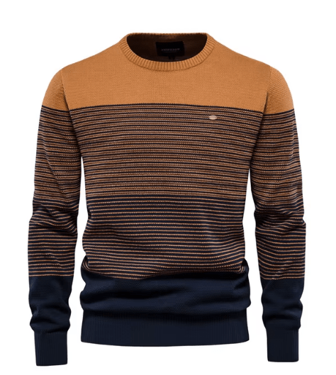 Ekkehard Men's Pullover – Robust Style, Ultra-Soft Cotton, Slim Fit