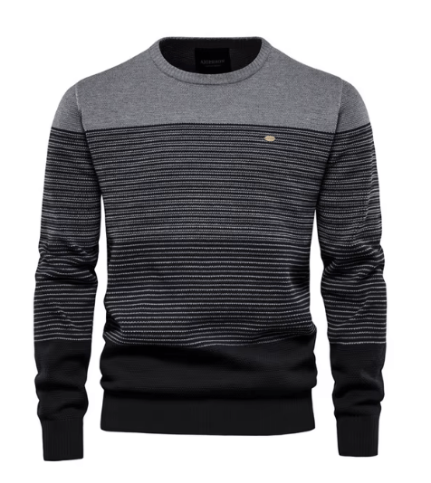 Ekkehard Men's Pullover – Robust Style, Ultra-Soft Cotton, Slim Fit