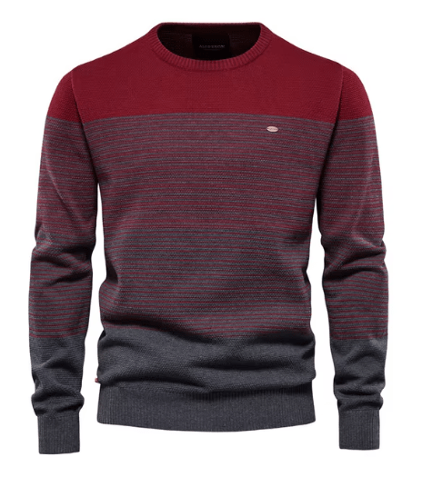 Ekkehard Men's Pullover – Robust Style, Ultra-Soft Cotton, Slim Fit