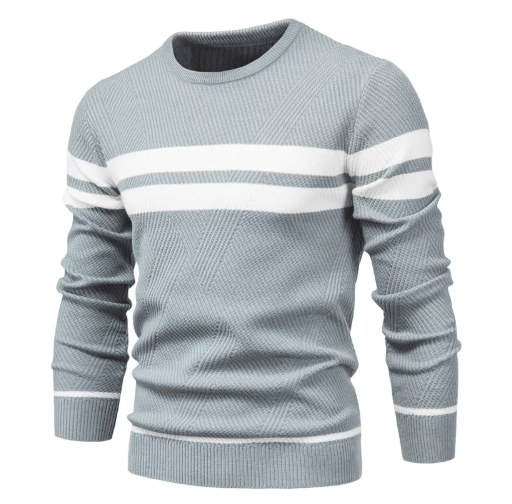 Berengar Men's Pullover – Herringbone Slim-Fit modern elegant max. Comfort