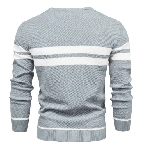 Berengar Men's Pullover – Herringbone Slim-Fit modern elegant max. Comfort