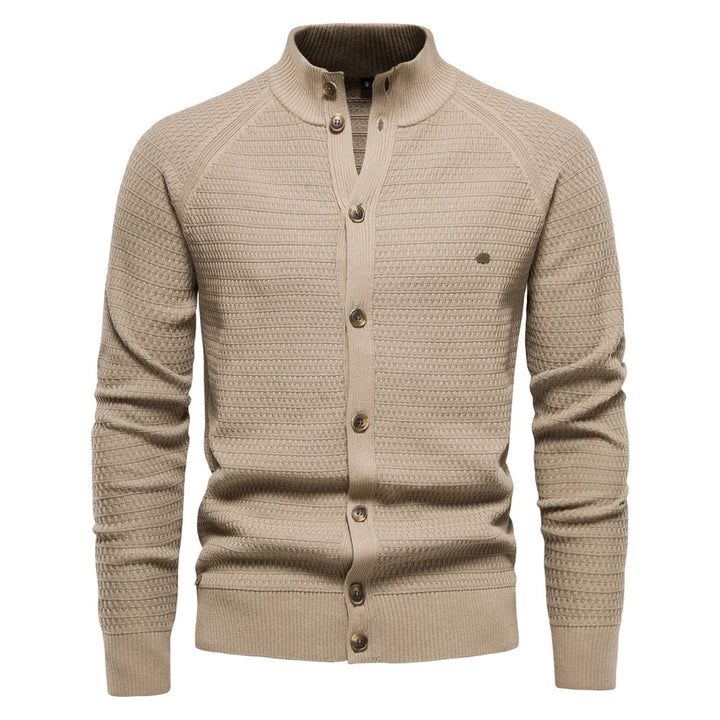Ottmar Premium Cotton Cardigan - Slim Fit V-Neck for Men