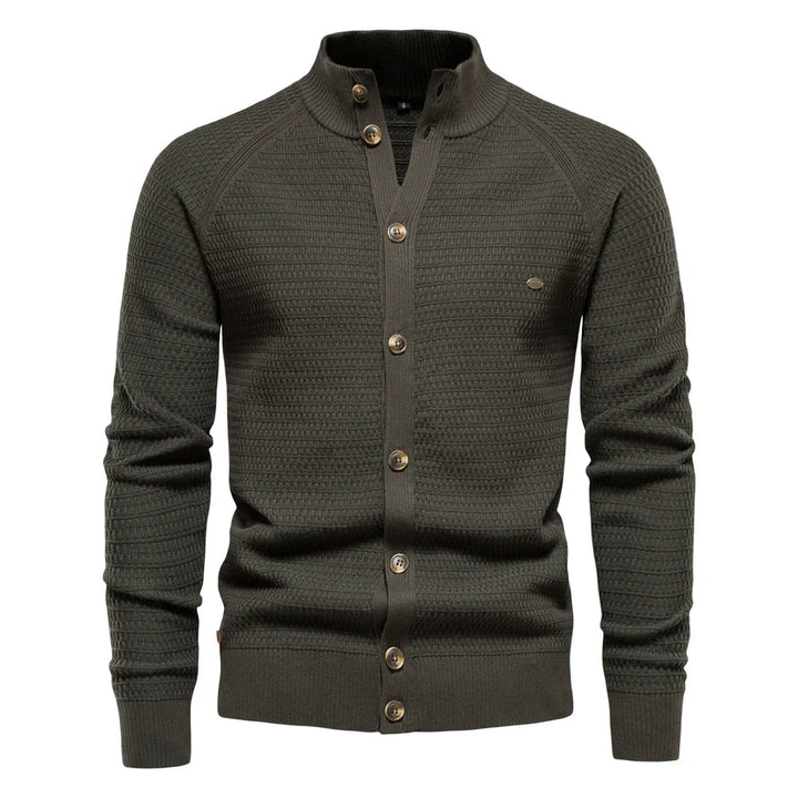 Ottmar Premium Cotton Cardigan - Slim Fit V-Neck for Men