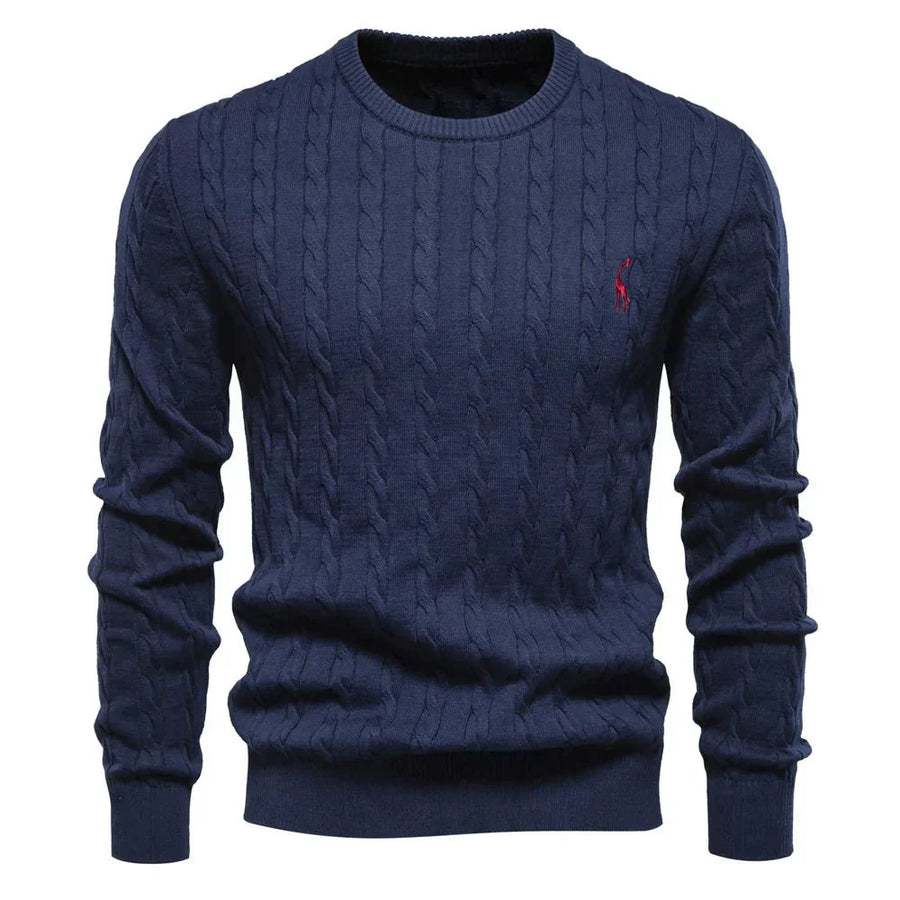 Falkner Strickmodern Herrenpullover Classic Cable Knit Sweater for Men