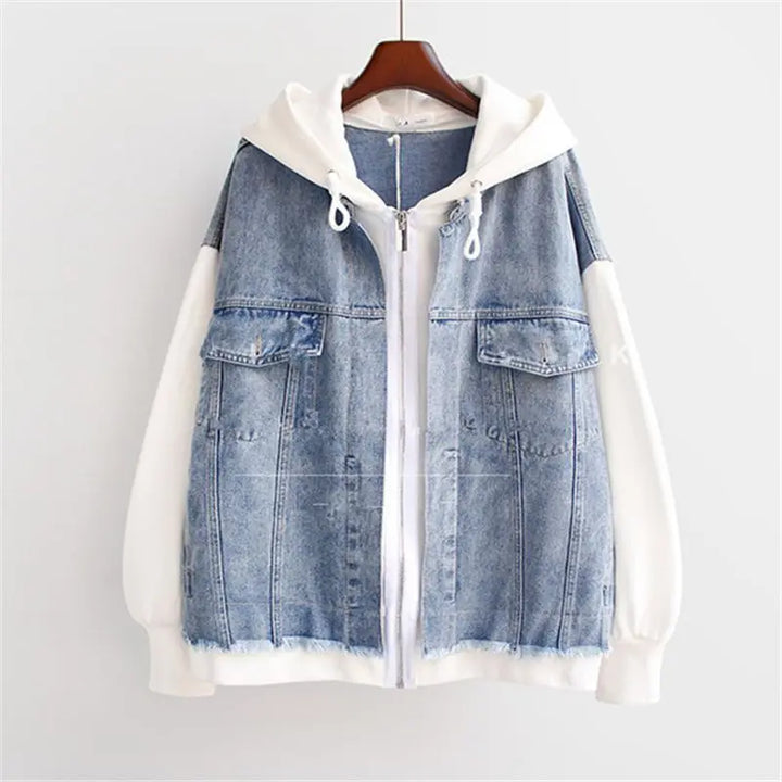 TWO-PIECE DENIM HOODIE