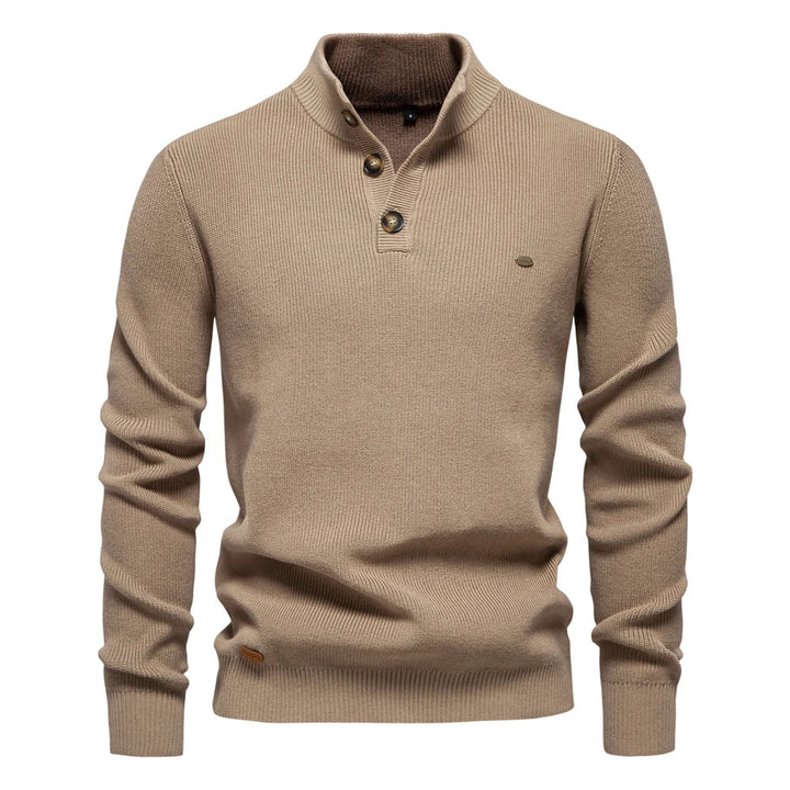 Konrad Men's Premium Button-Detail Pullover – Classic Knit Style