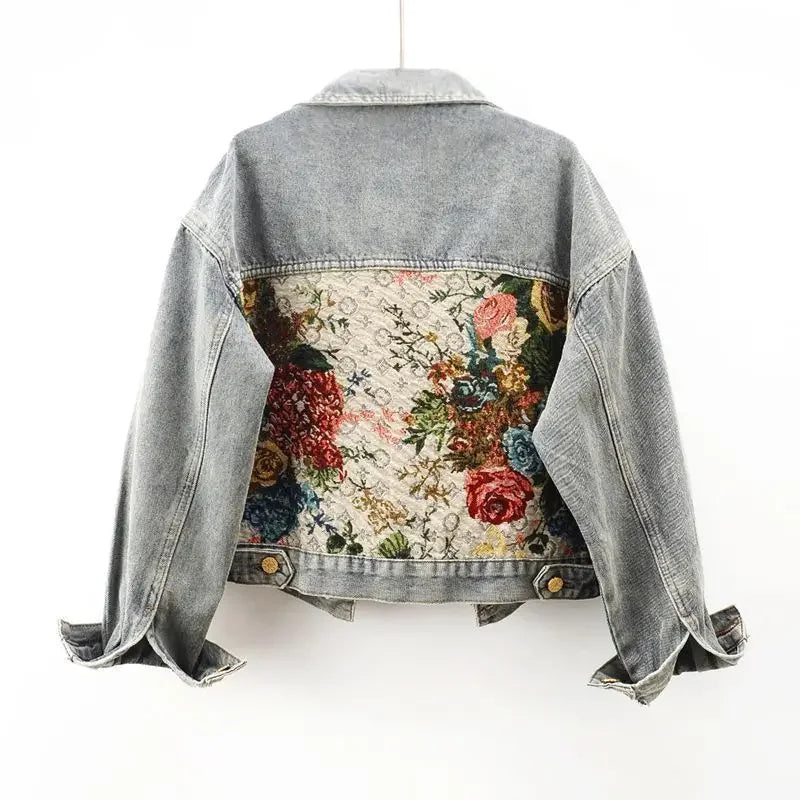 HAYLEY FLORAL DENIM JACKET