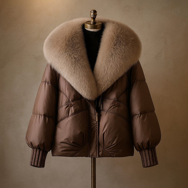 SOFIA LUXE FUR COLLAR QUILTED COAT