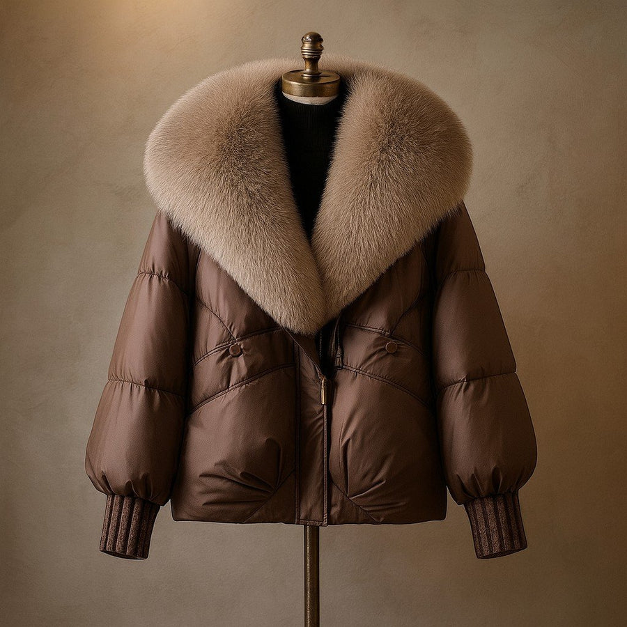 SOFIA LUXE FUR COLLAR QUILTED COAT