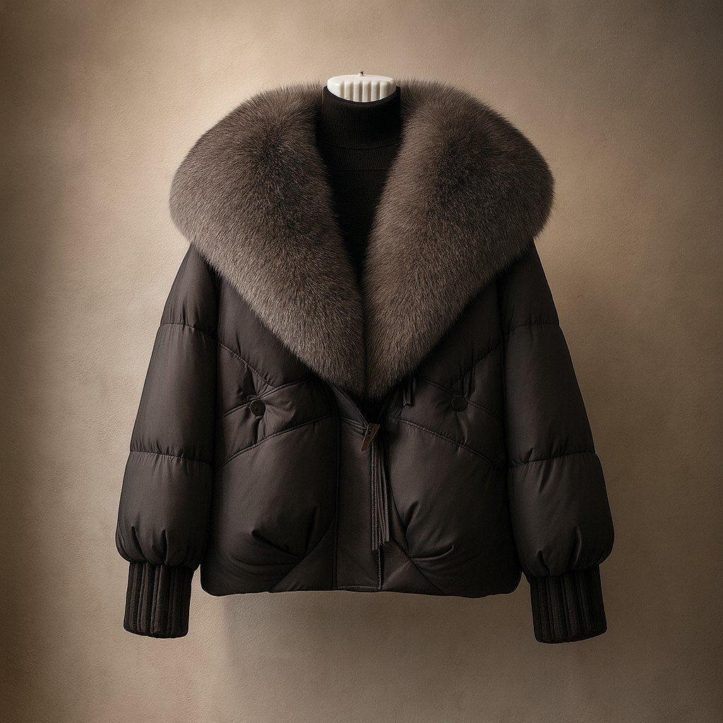 SOFIA LUXE FUR COLLAR QUILTED COAT