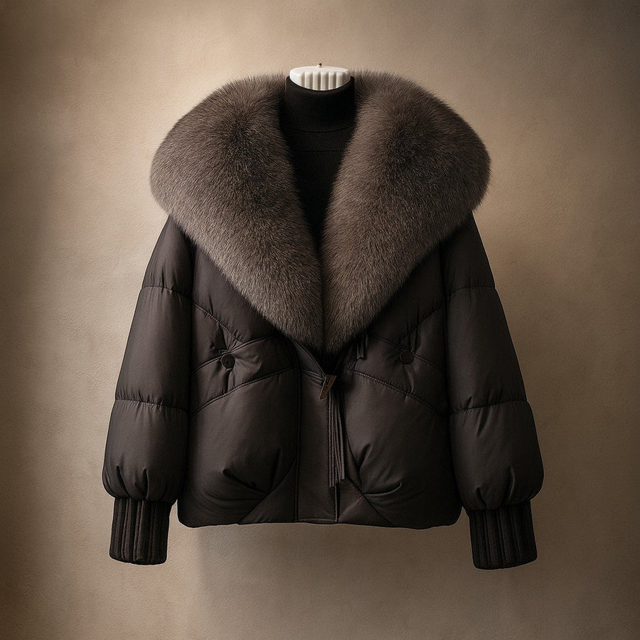 SOFIA LUXE FUR COLLAR QUILTED COAT