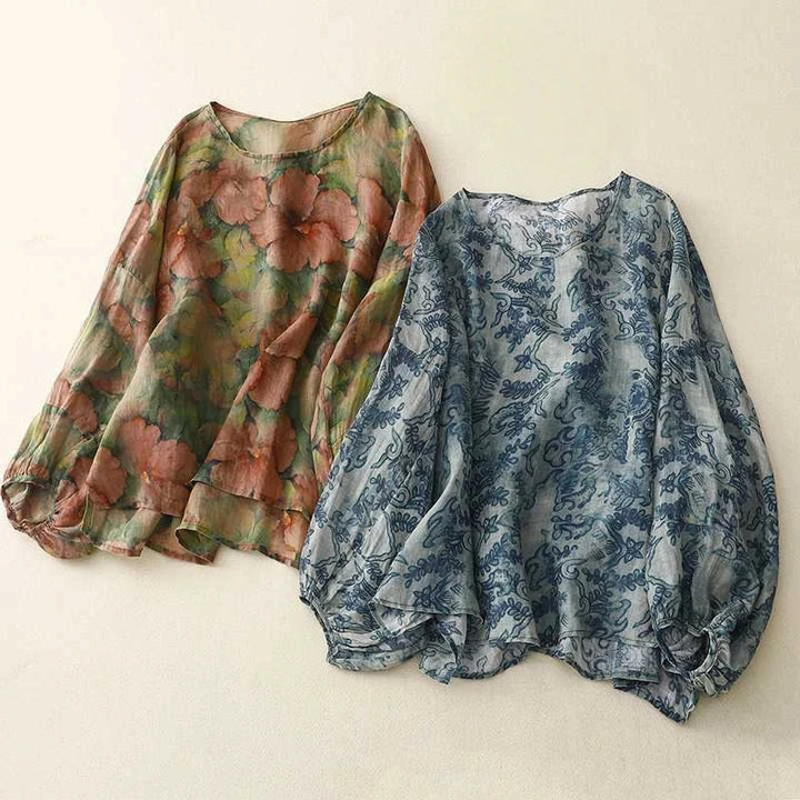 ALENA LINEN BLOUSE