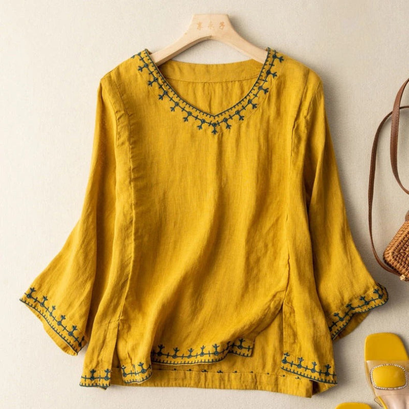 MELISSA LINEN BLOUSE