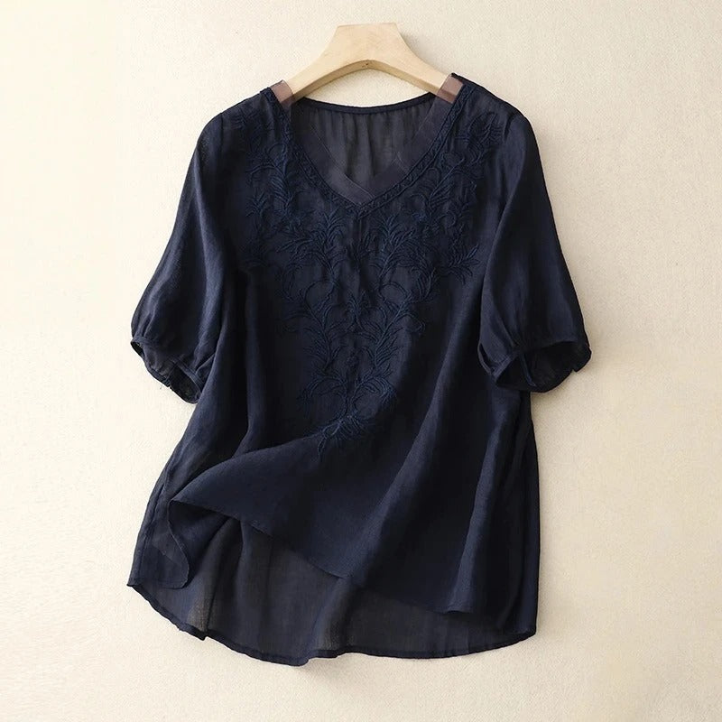 RITA LINEN BLOUSE