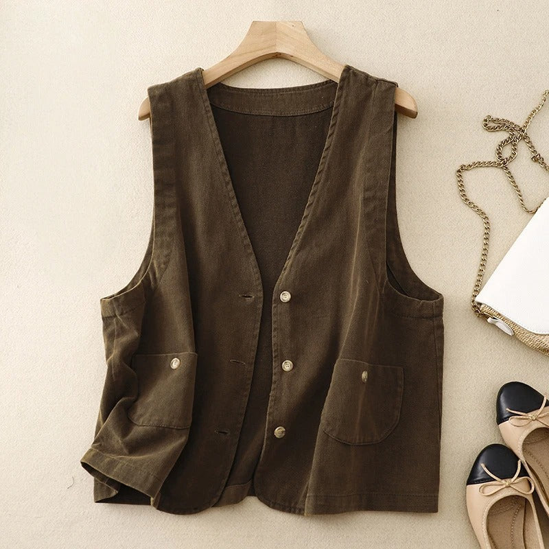 JULIA LINEN VEST