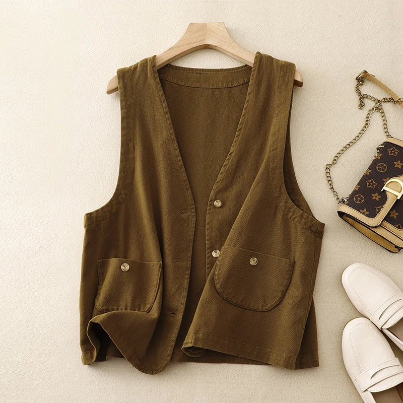 JULIA LINEN VEST