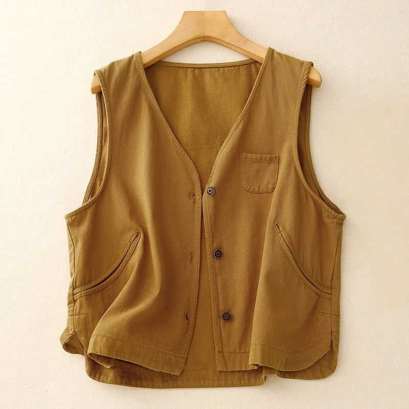 EVELYN LINEN VEST