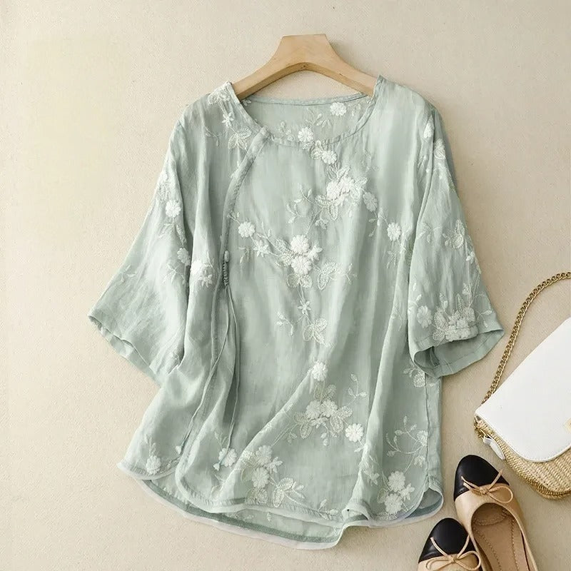 ERIN LINEN BLOUSE