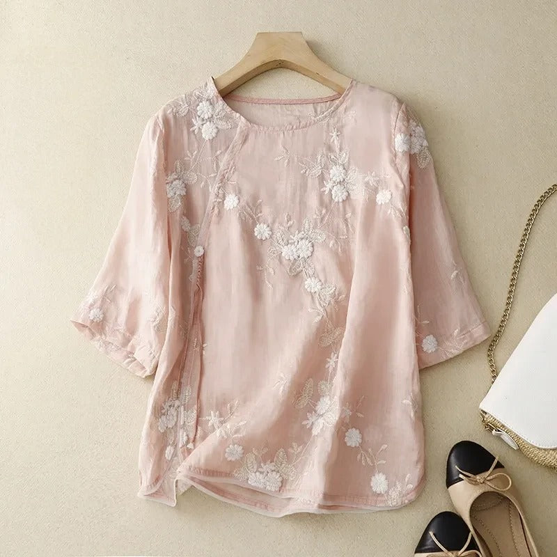 ERIN LINEN BLOUSE