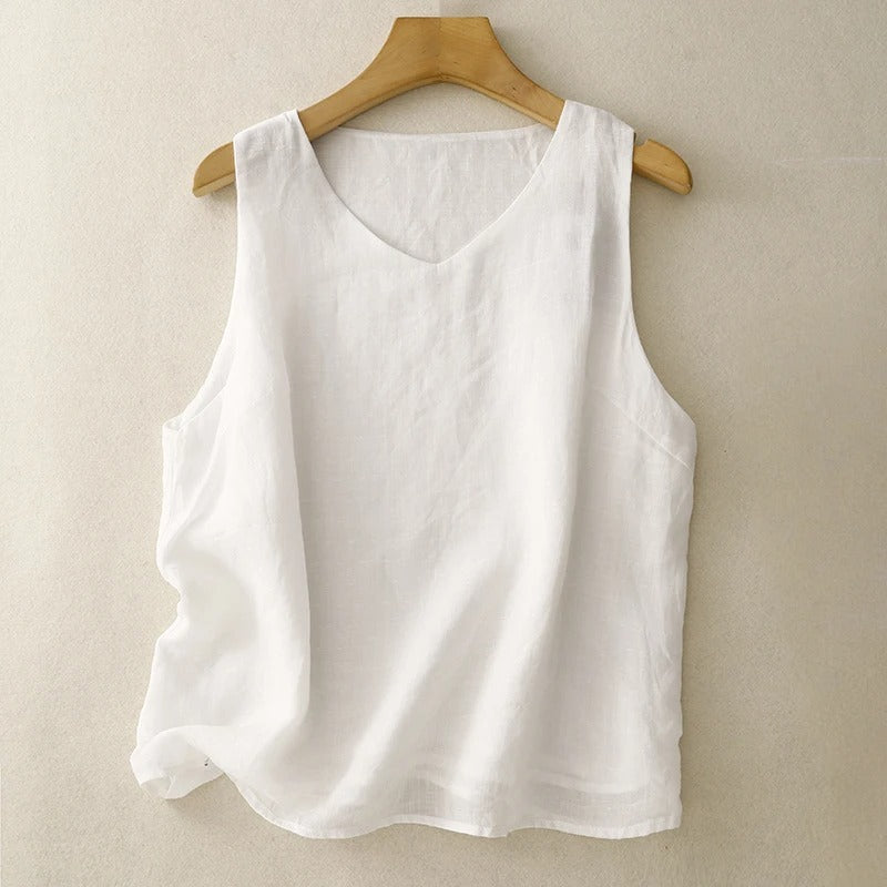 SABRINA LINEN VEST