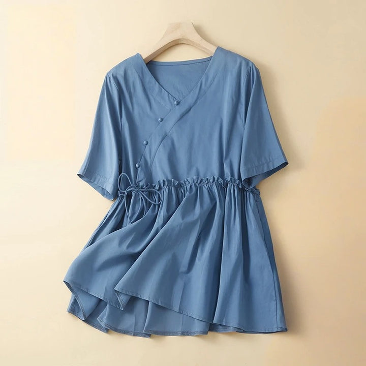 ALENA LINEN BLOUSE