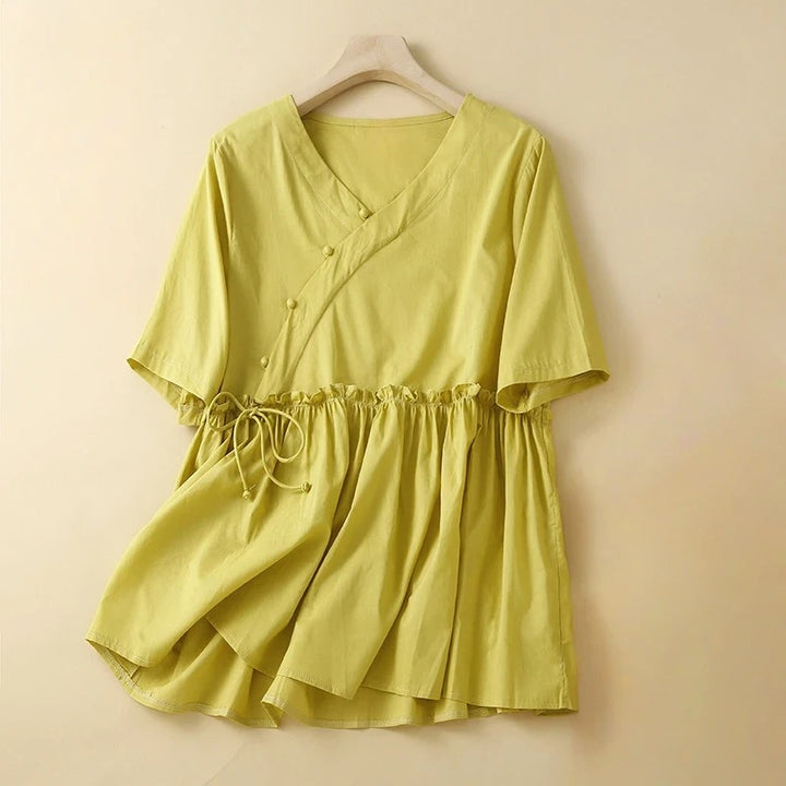 ALENA LINEN BLOUSE