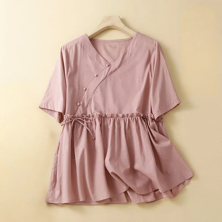 ALENA LINEN BLOUSE
