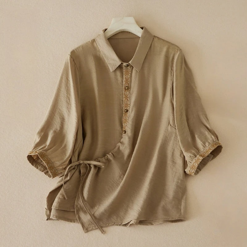 ANYA LINEN BLOUSE