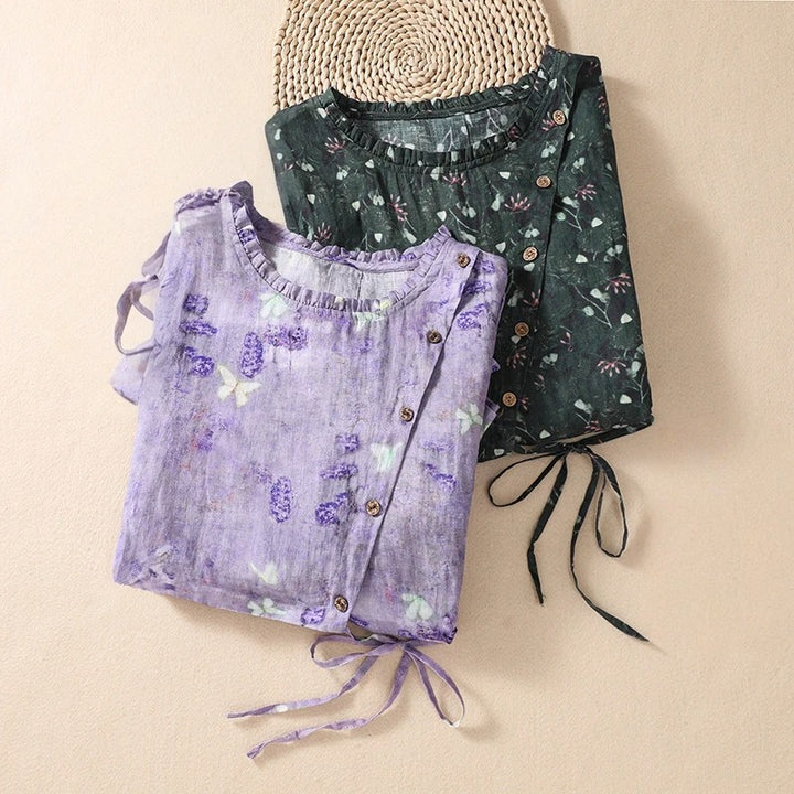 AURA LINEN BLOUSE