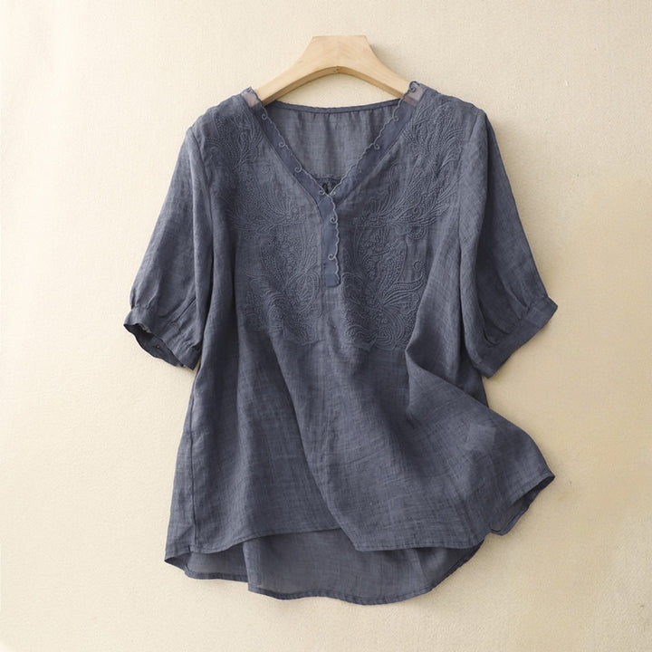 CELINA LINEN BLOUSE