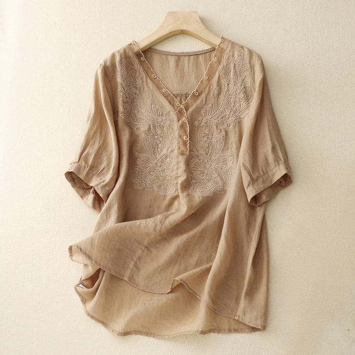 CELINA LINEN BLOUSE
