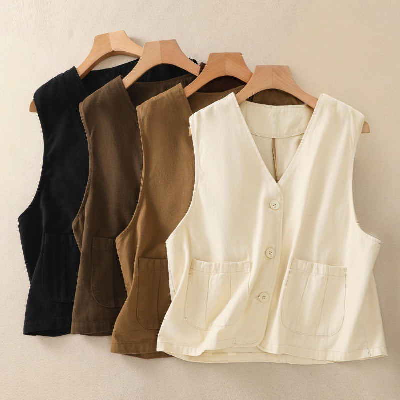 DANA LINEN VEST