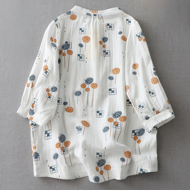 NINA LINEN BLOUSE