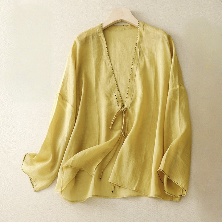 FIONA LINEN BLOUSE