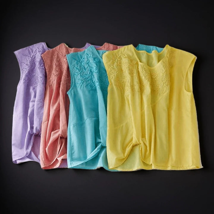 MELANIA LINEN BLOUSE