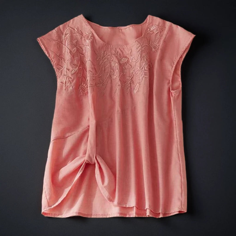 MELANIA LINEN BLOUSE