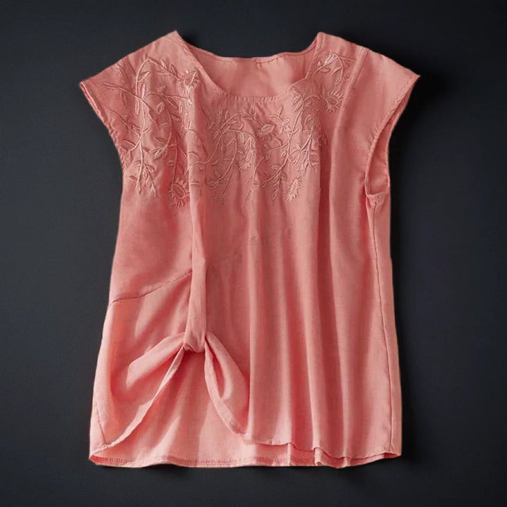 MELANIA LINEN BLOUSE
