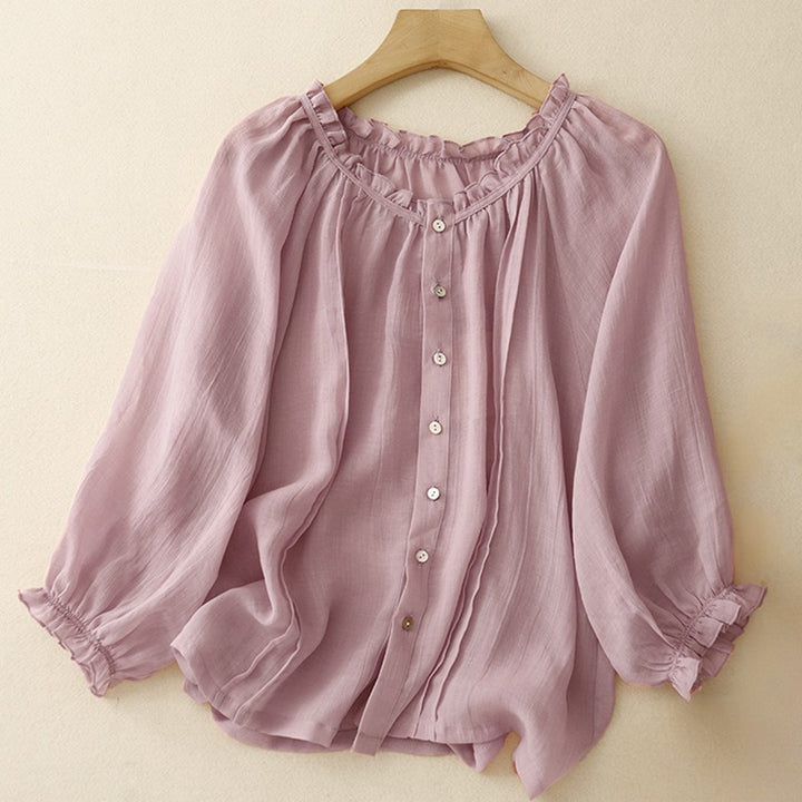 ALODIA LINEN BLOUSE
