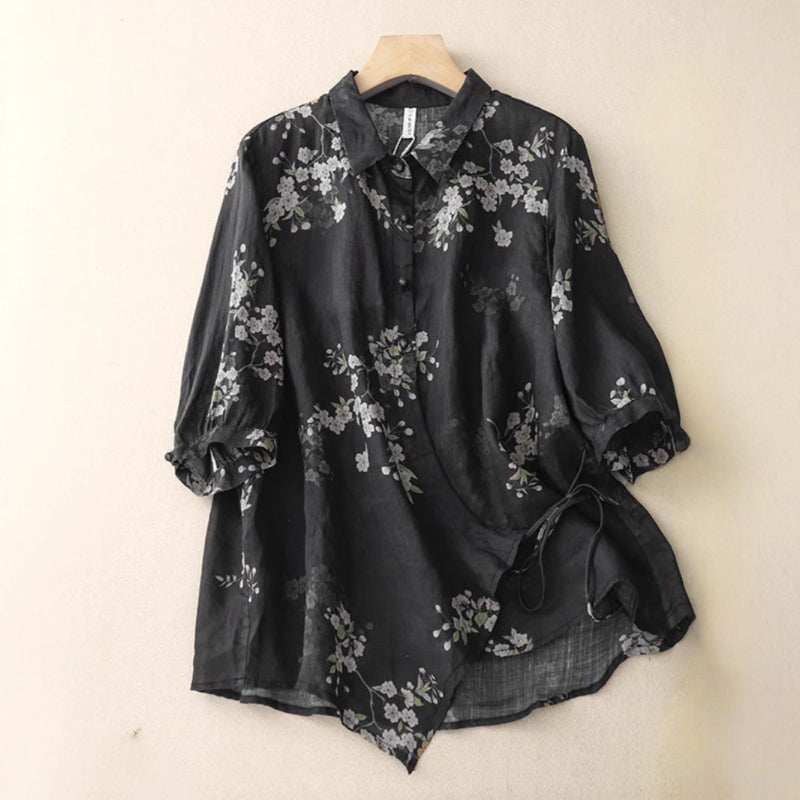 CAMILA LINEN BLOUSE