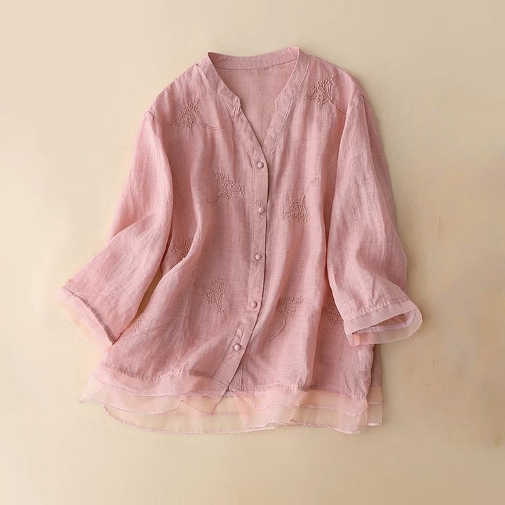 DIANA LINEN BLOUSE