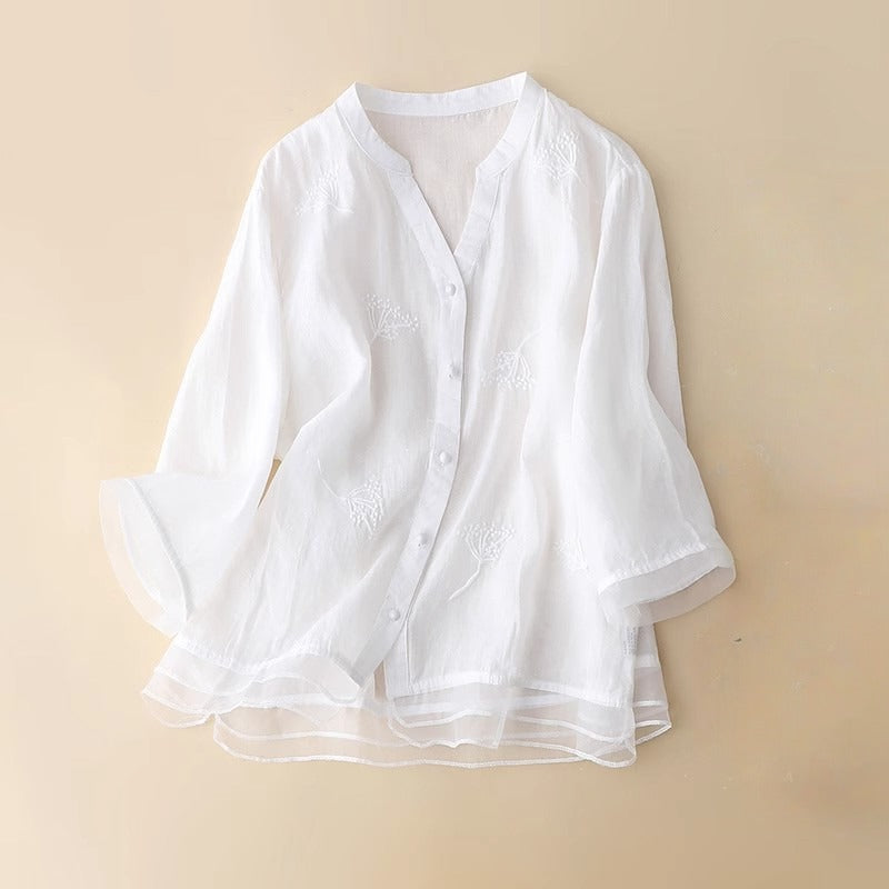 DIANA LINEN BLOUSE