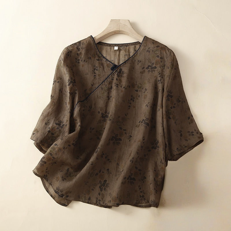 ARIA LINEN BLOUSE